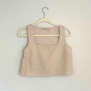 Adorable square-neck linen tank from Abercrombie!!